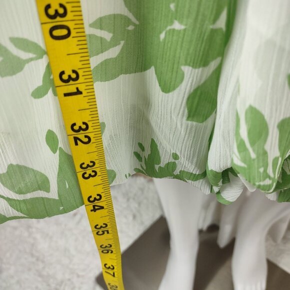 David's Bridal Women's Green Floral Strapless Dress Size 6 - Picture 7 of 12